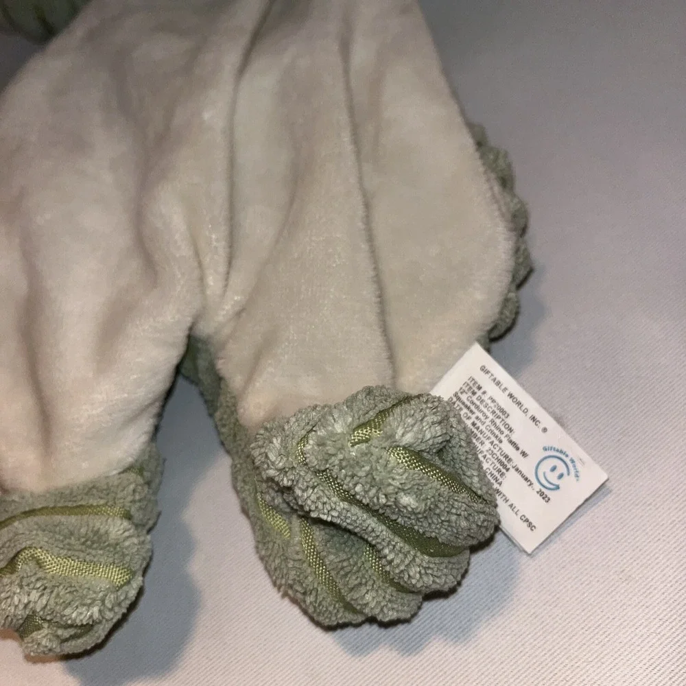 Giftable World Green Rhinoceros  Lovey Security‎ Blanket Baby Crinkle Toy